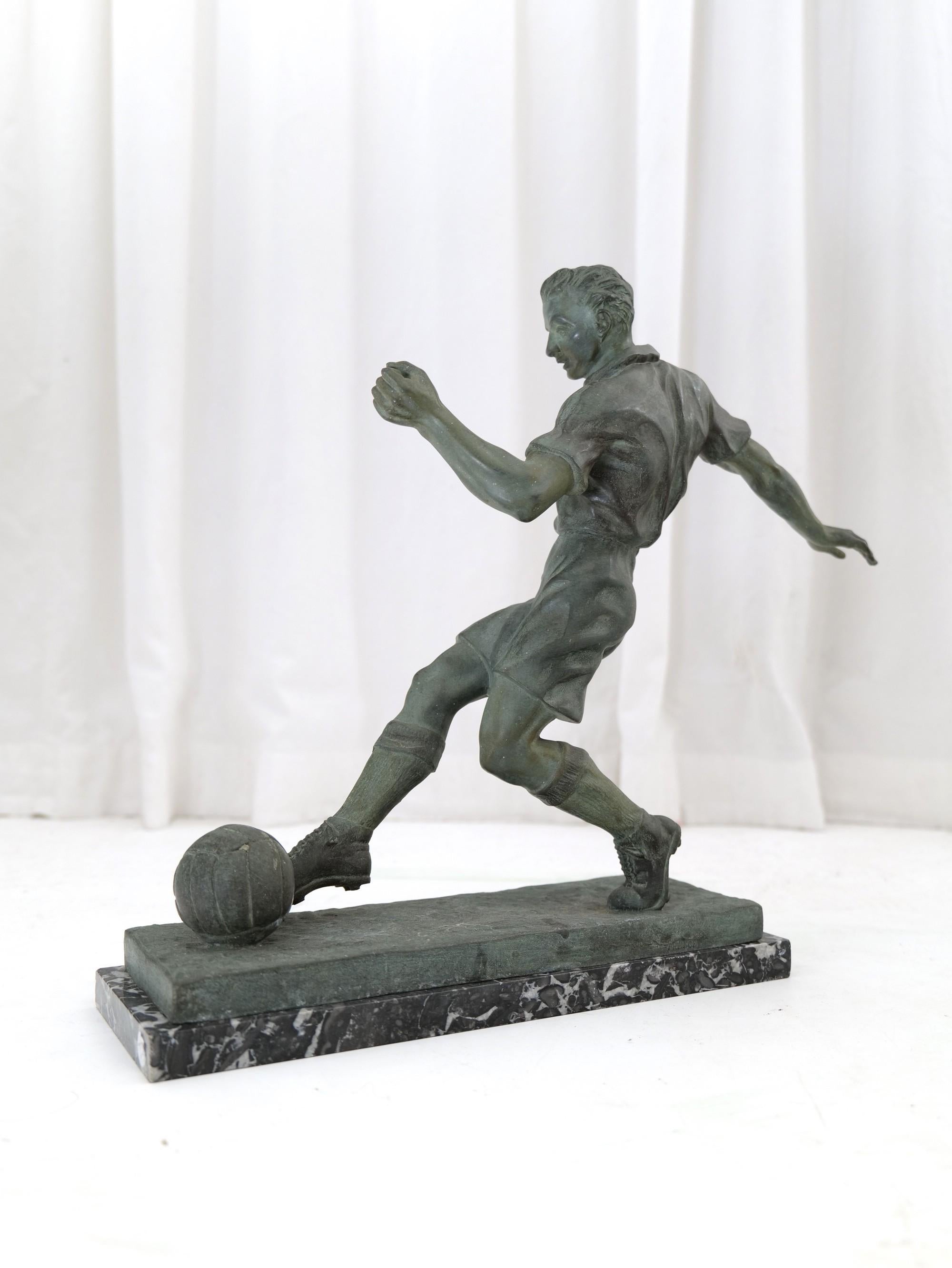 1938's World Cup Art Deco Sculpture by R. Tschudin 2