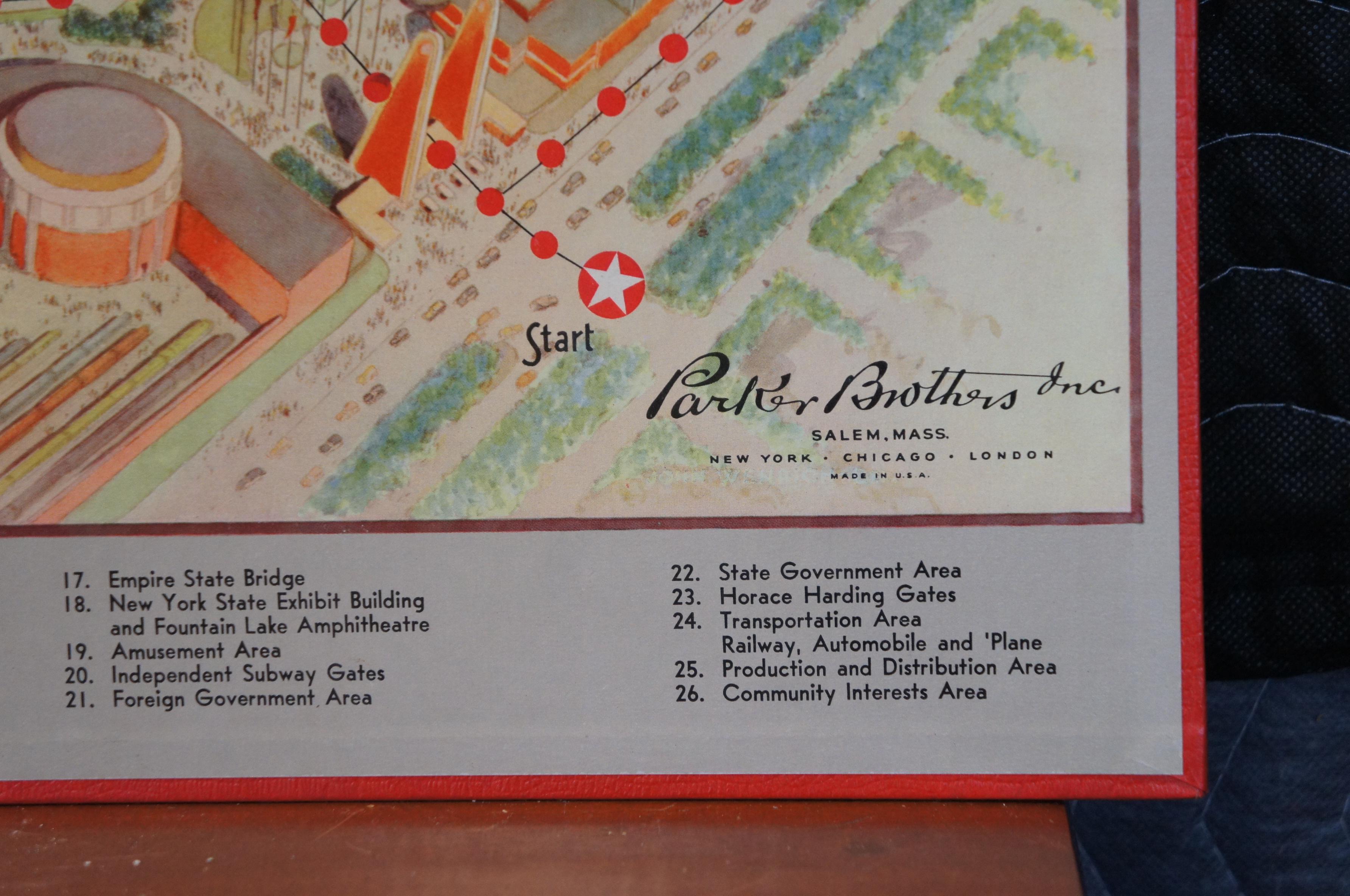 Paper 1939 Bobby & Bettys Trip to the New York Worlds Fair Parker Brothers Board Game