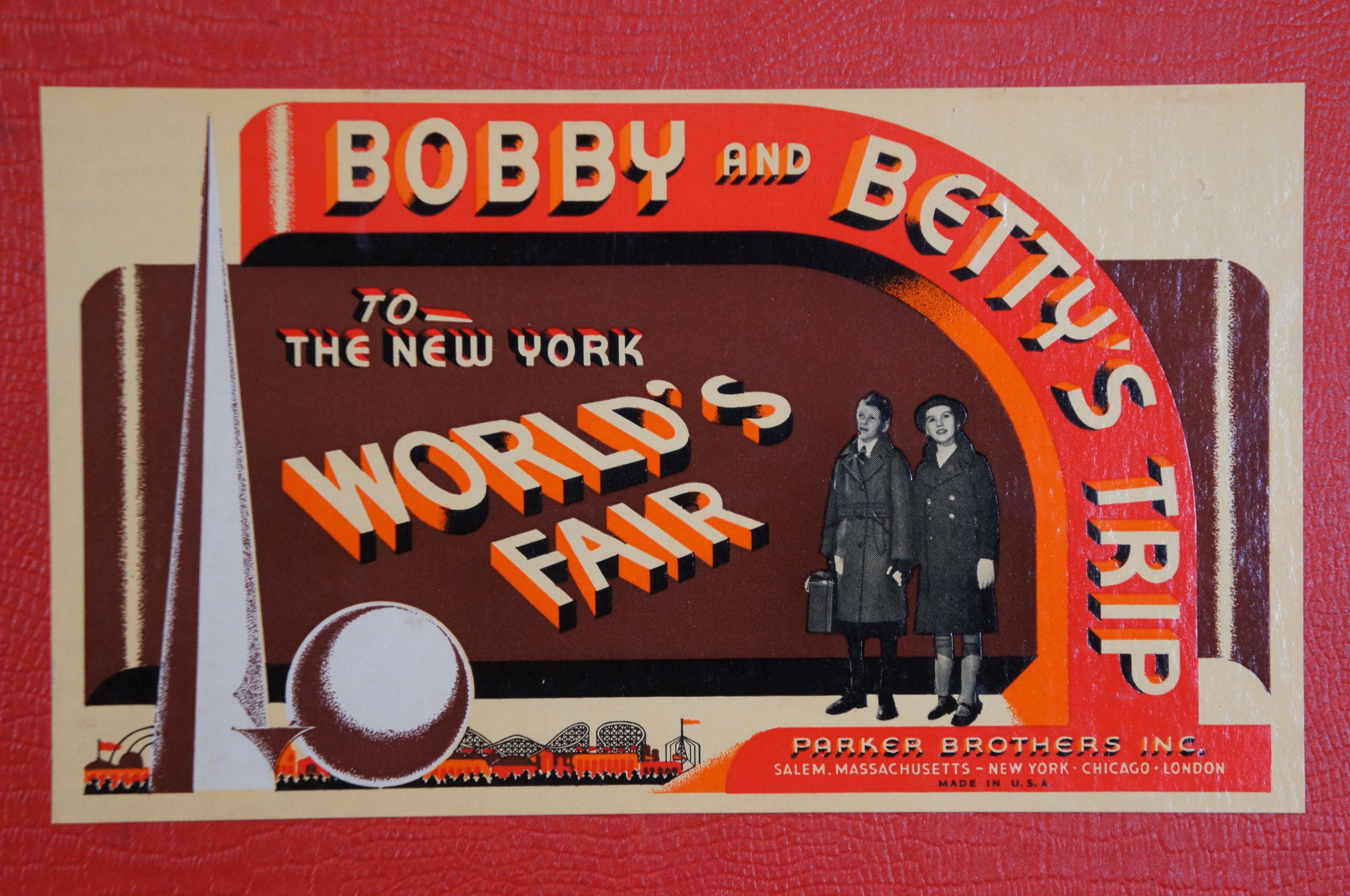 1939 Bobby & Bettys Trip to the New York Worlds Fair Parker Brothers Board Game 3