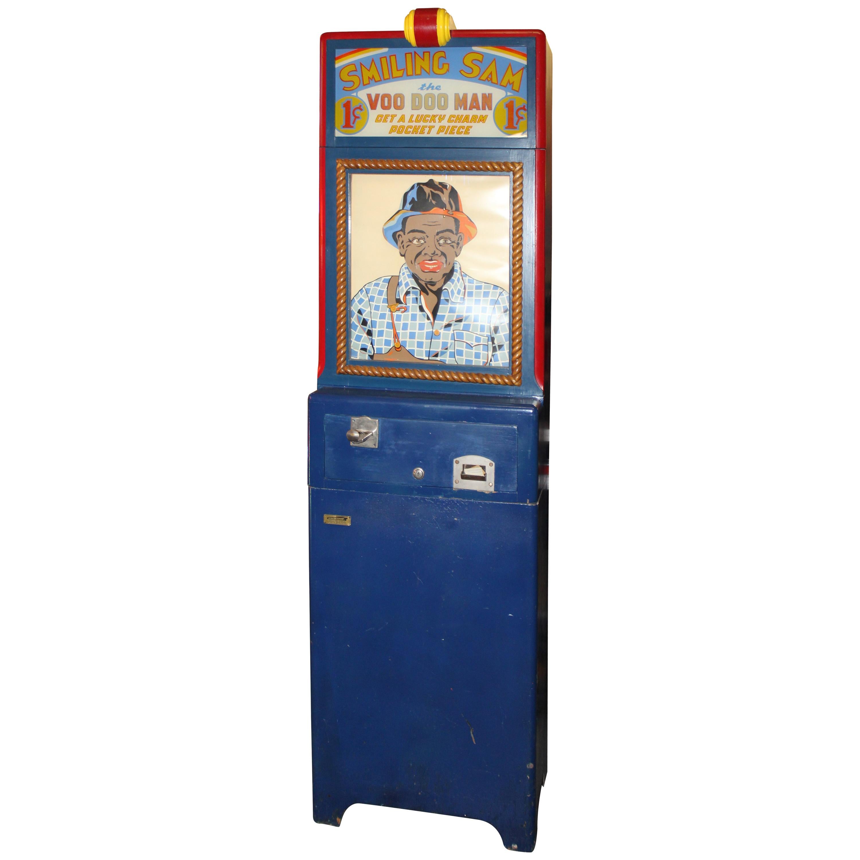 1939 Smiling Sam The Voo Doo Man Coin Op Fortune Machine For Sale