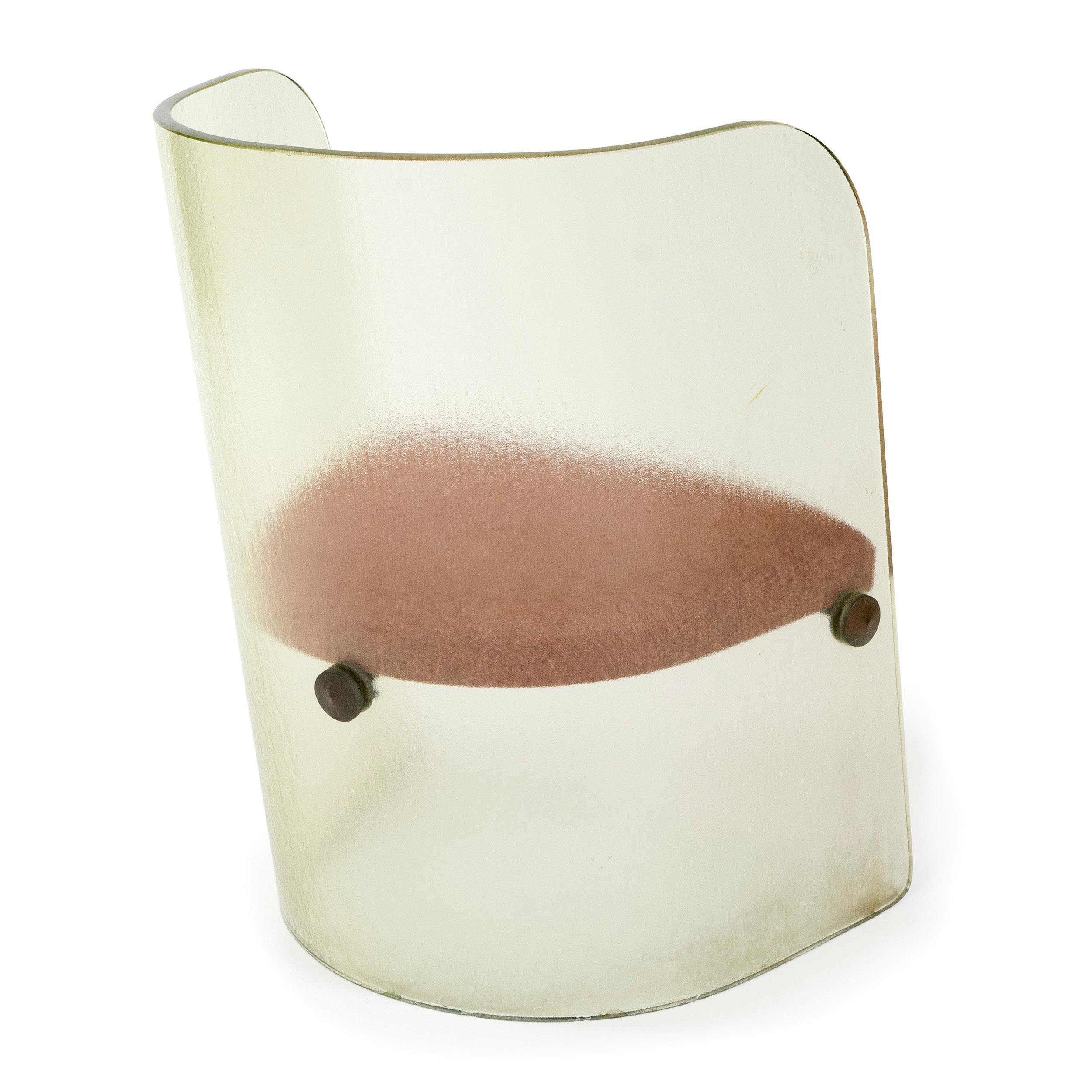 Mid-Century Modern 1939 Glass Armchair by Louis Dierra for Pittsburgh Plate Glass