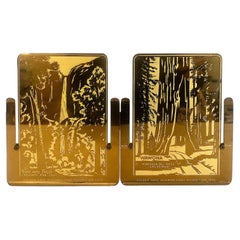 1939 Golden Gate International Exposition Pair of Souvenir Bronze Bookends