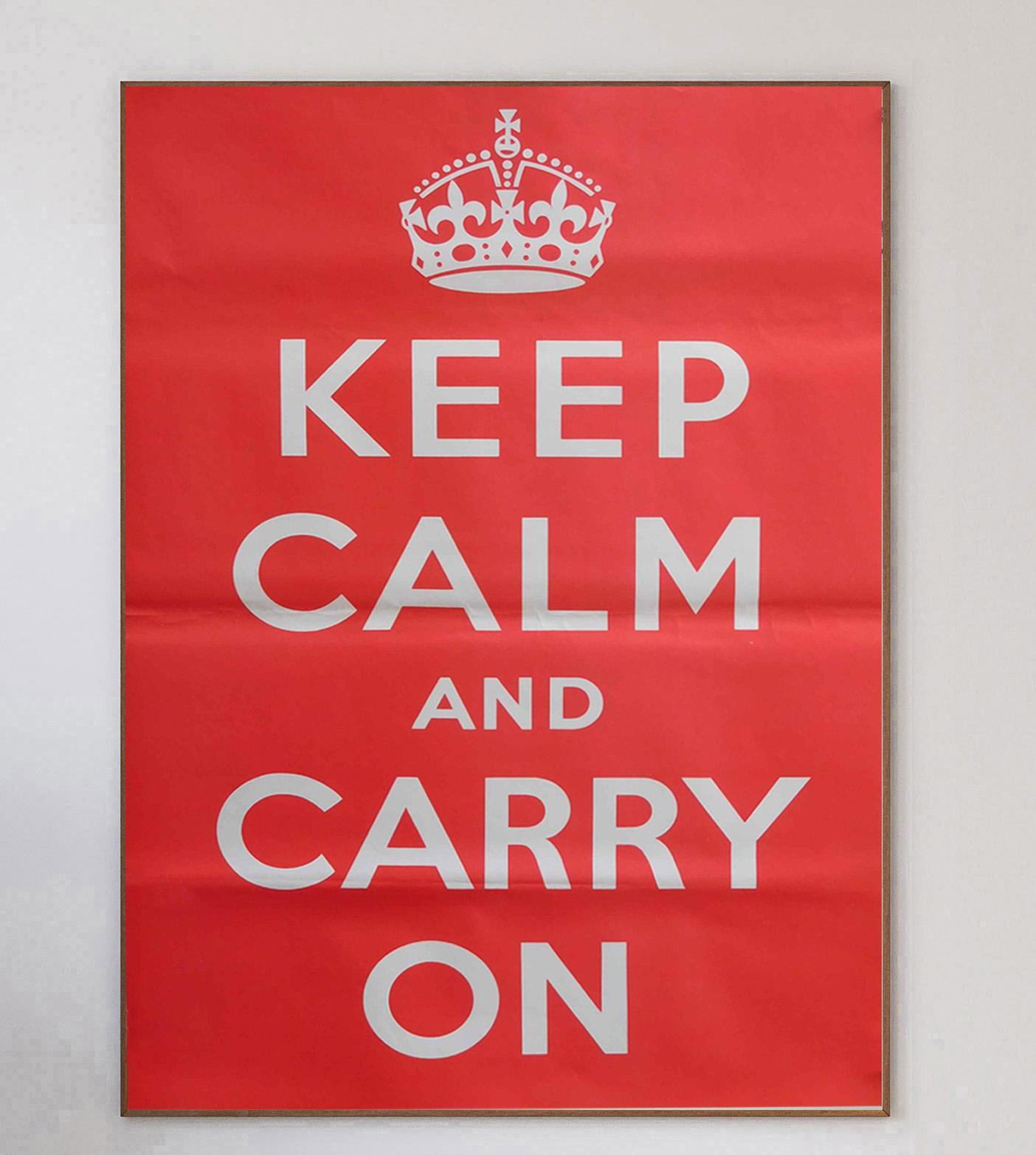 1939 „ Keep Calm and Carry On“, Original-Vintage-Poster im Zustand „Gut“ im Angebot in Winchester, GB