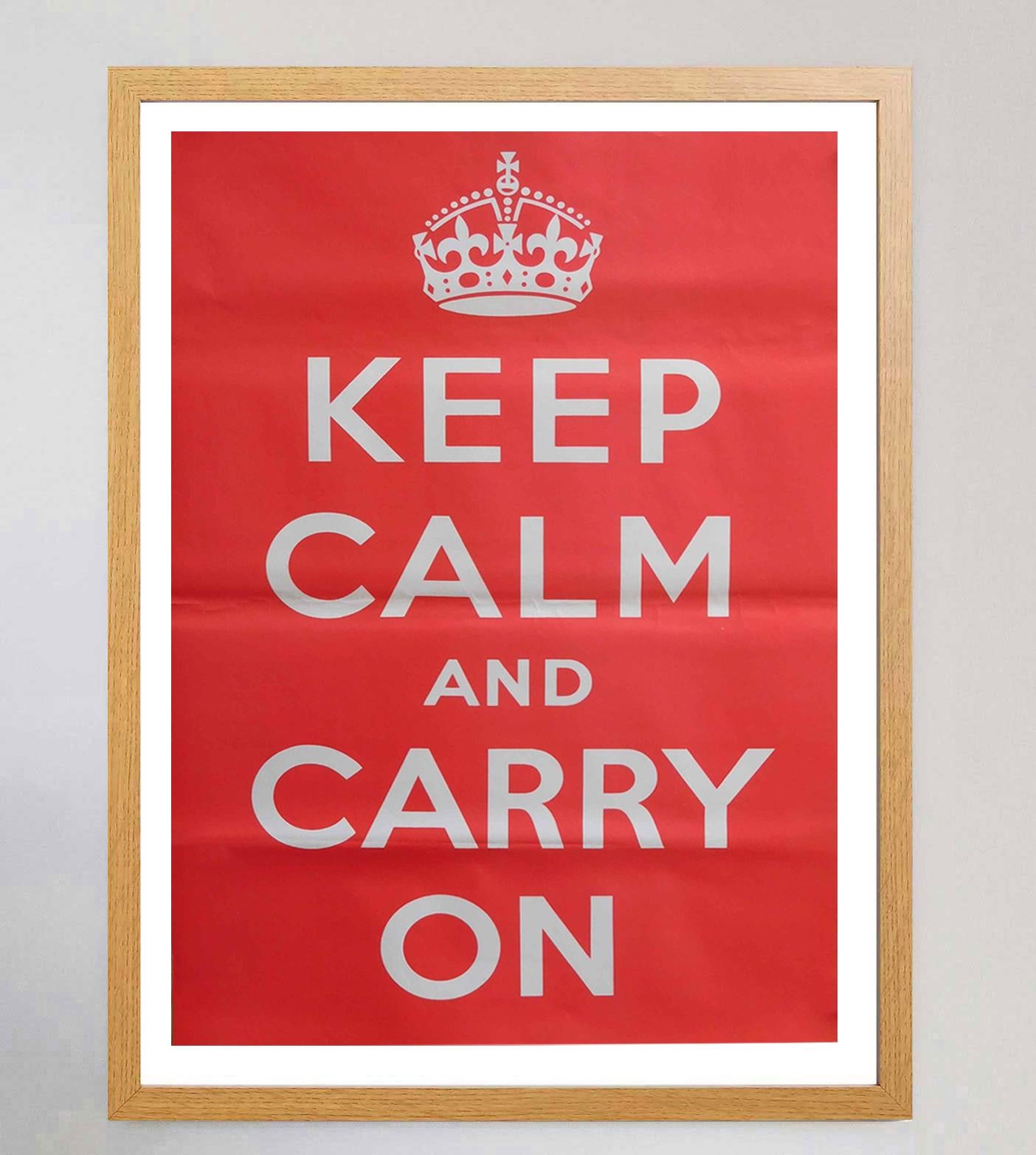 Mid-20th Century 1939 Keep Calm and Carry On Original Vintage Poster For Sale