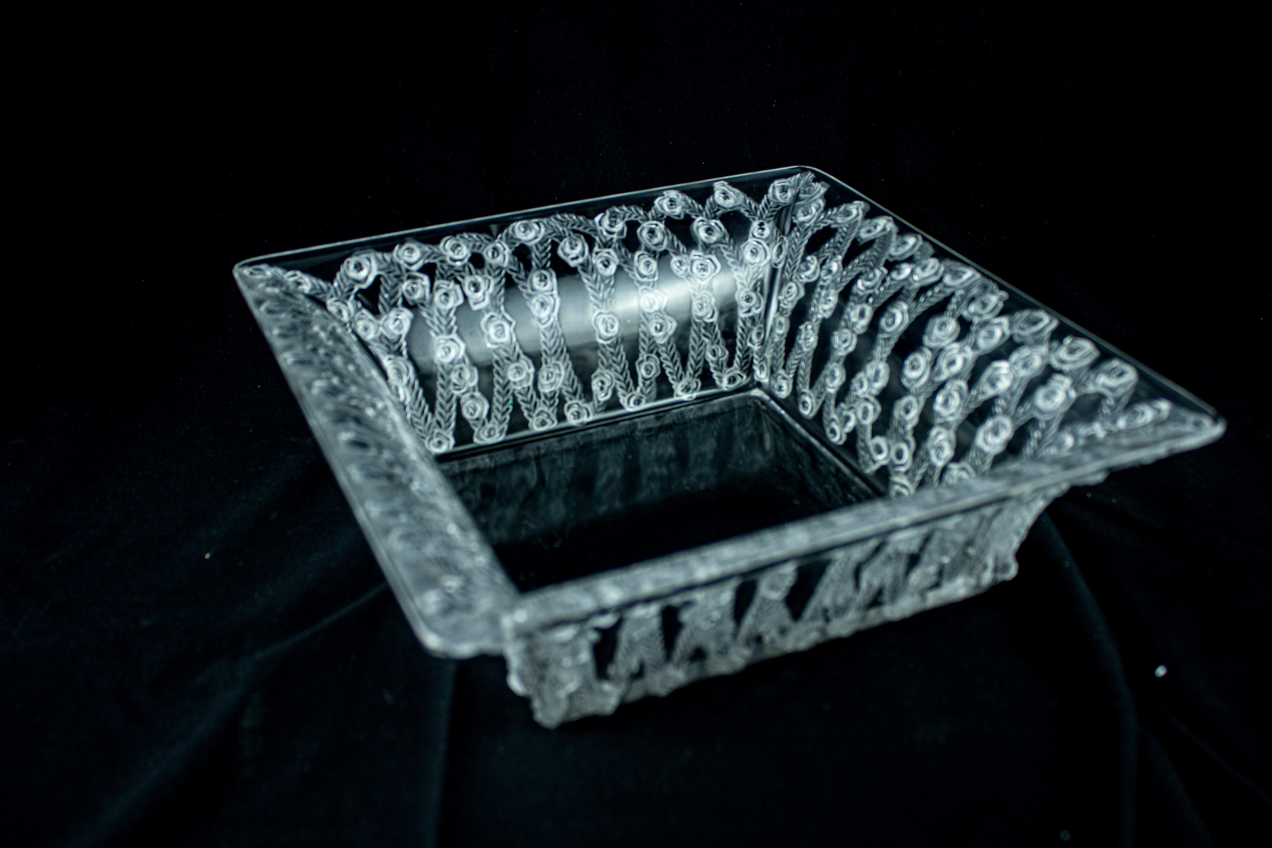 lalique rose bowl
