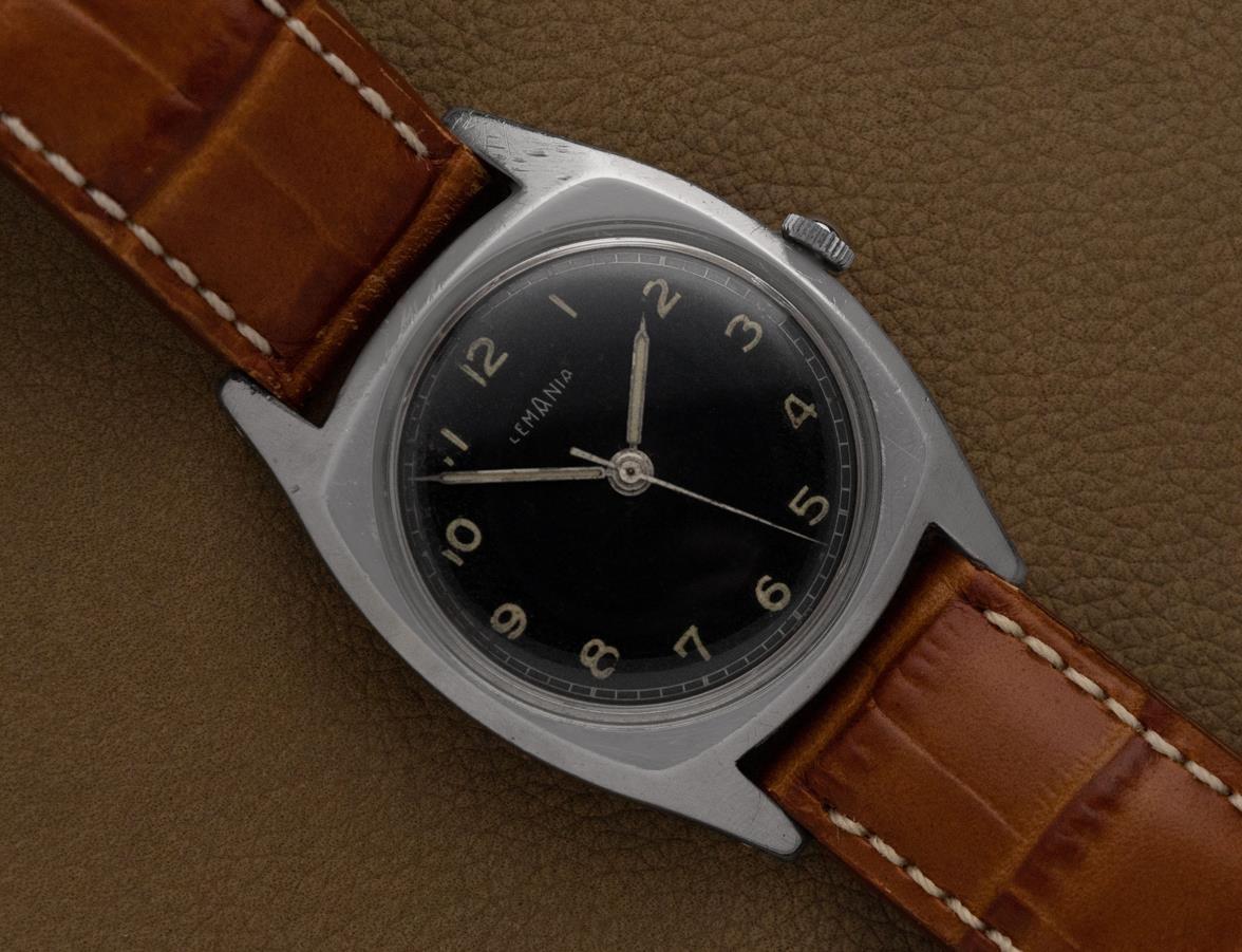 1939 Lemania Majetek Ref. 261 Tschechische Luftwaffe Fliegeruhr groß - Edelstahl S im Angebot 7