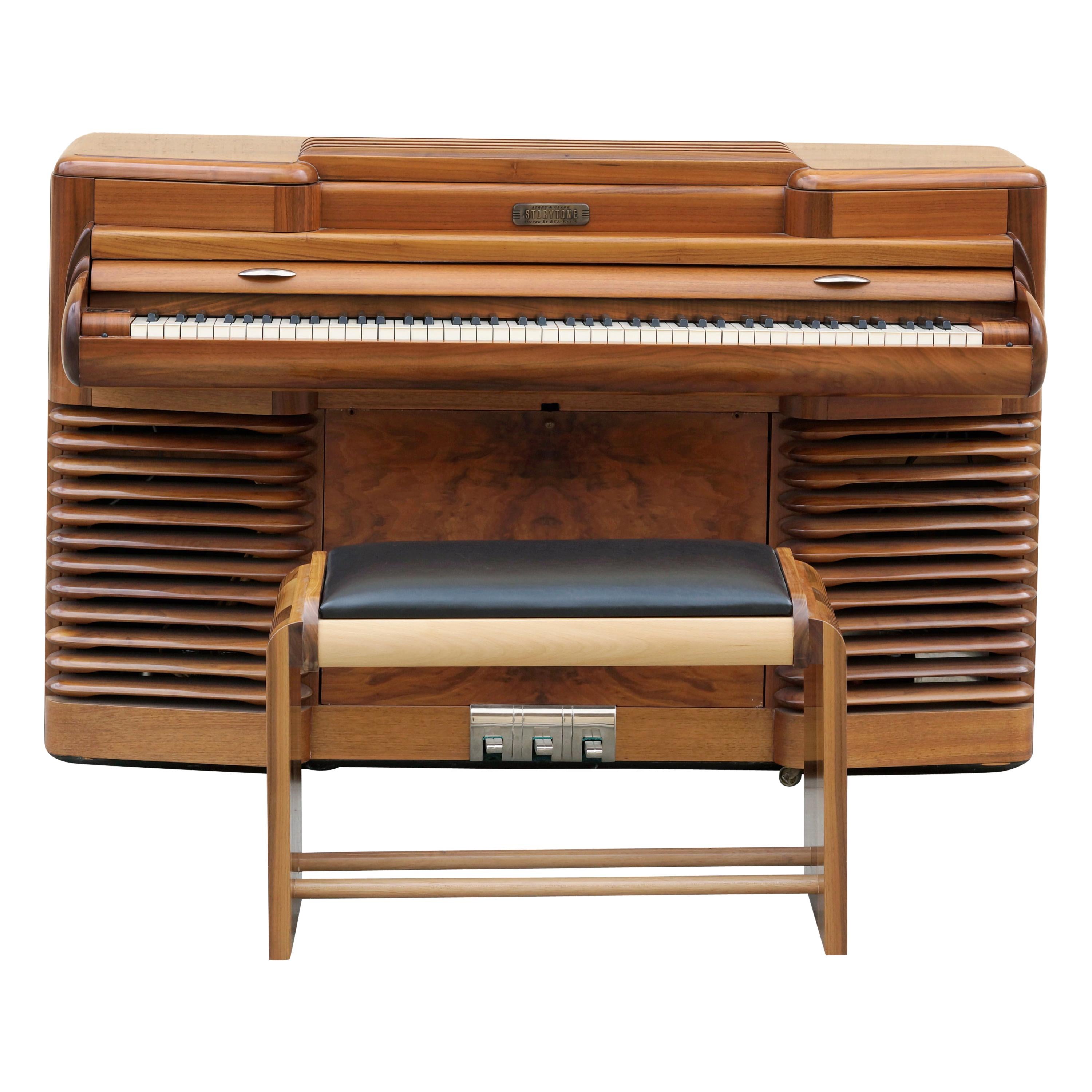 1939 Original Story & Clark "Storytone" Electric Piano and Bench For Sale