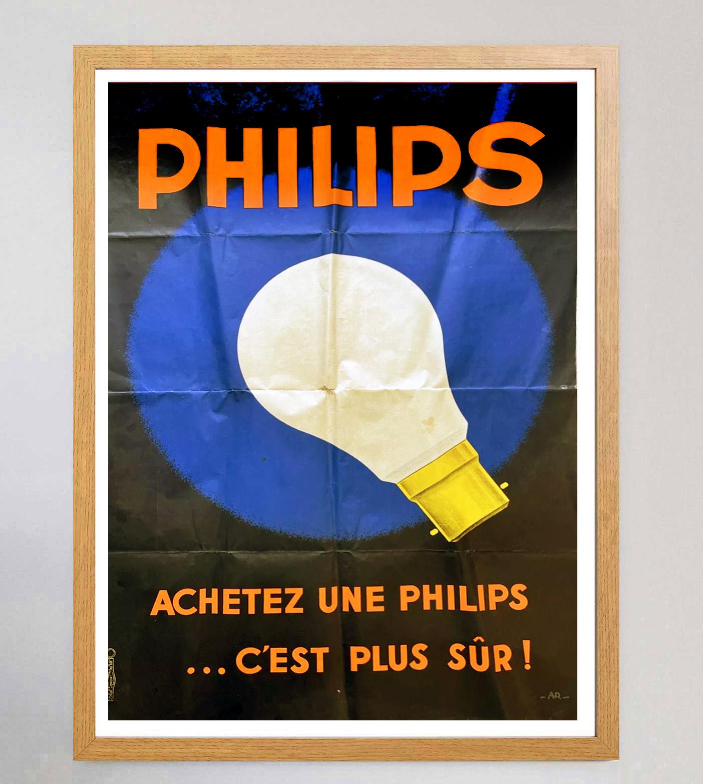 French 1939 Philips - Andre Roland Original Vintage Poster For Sale