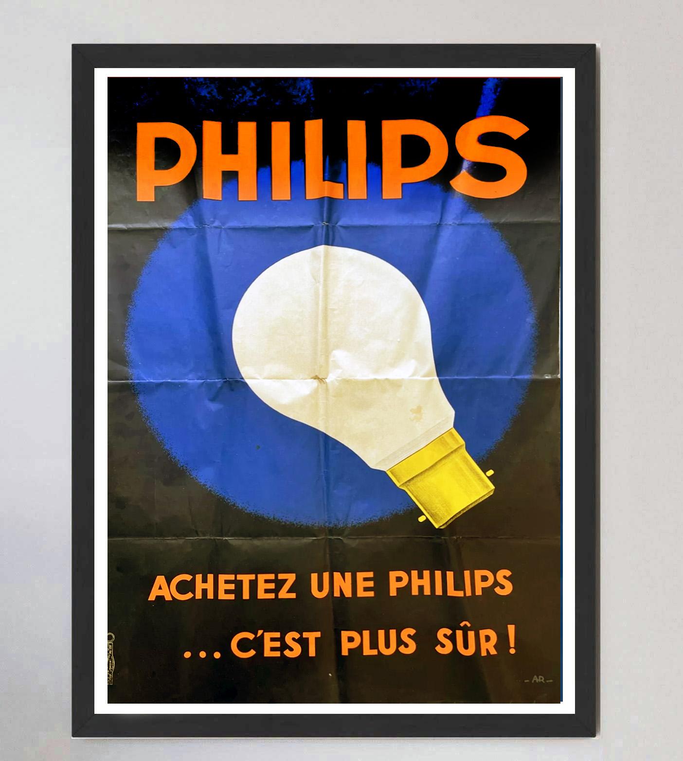 Mid-20th Century 1939 Philips - Andre Roland Original Vintage Poster For Sale