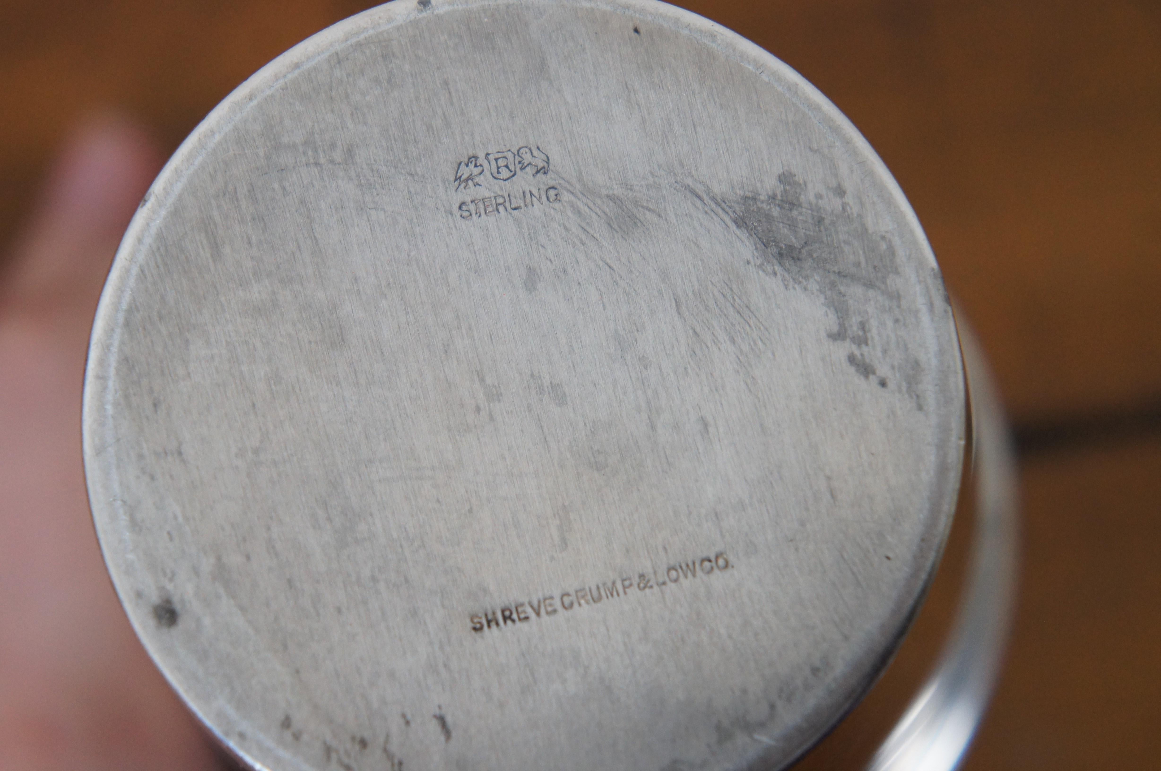 Shaker à cocktail Shreve Crump Low 1939 Reed and Barton en argent sterling 151 g en vente 6