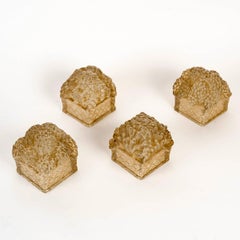 1939 René Lalique - Decorative Centrepieces Basket Four Seasons Glass With Sepia