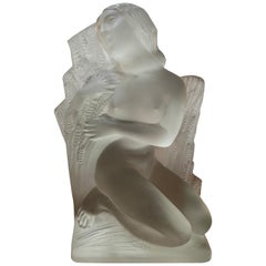 1939 René Lalique Été Statuette d'été en verre dépoli:: Statue de femme
