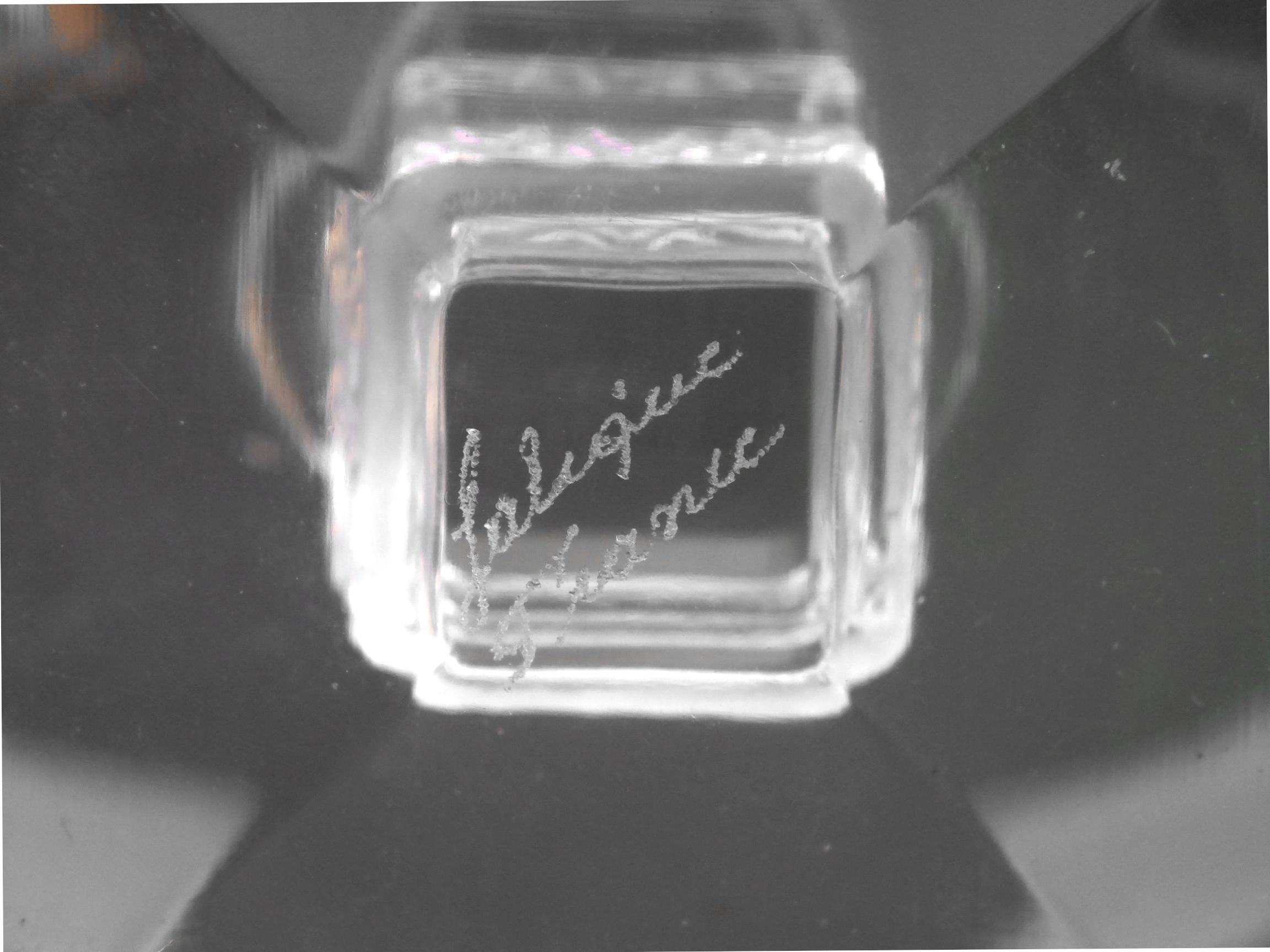1939 René Lalique, Ensemble de quatre verres à cognac Argos Verre clair et satiné 6