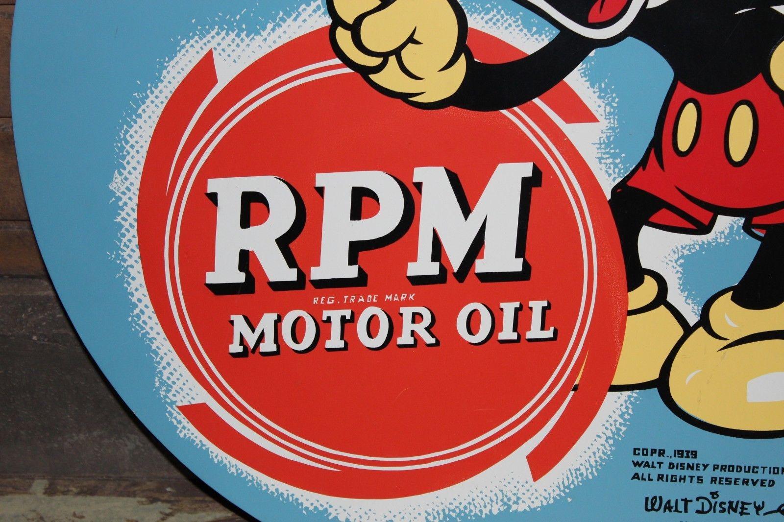 rpm motor oil sign