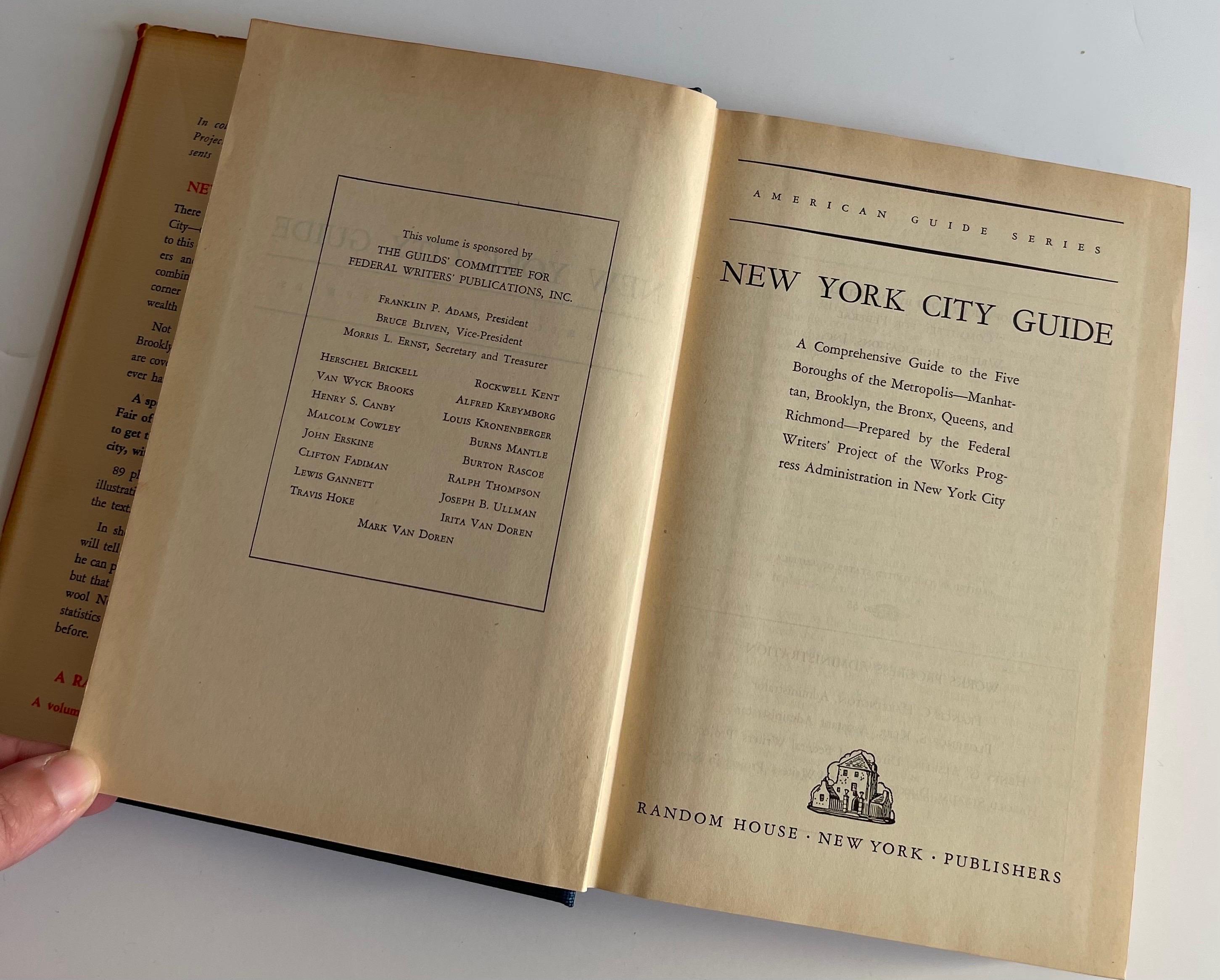 1939 The WPA Guide to New York City : Le guide du projet fédéral des écrivains en vente 2