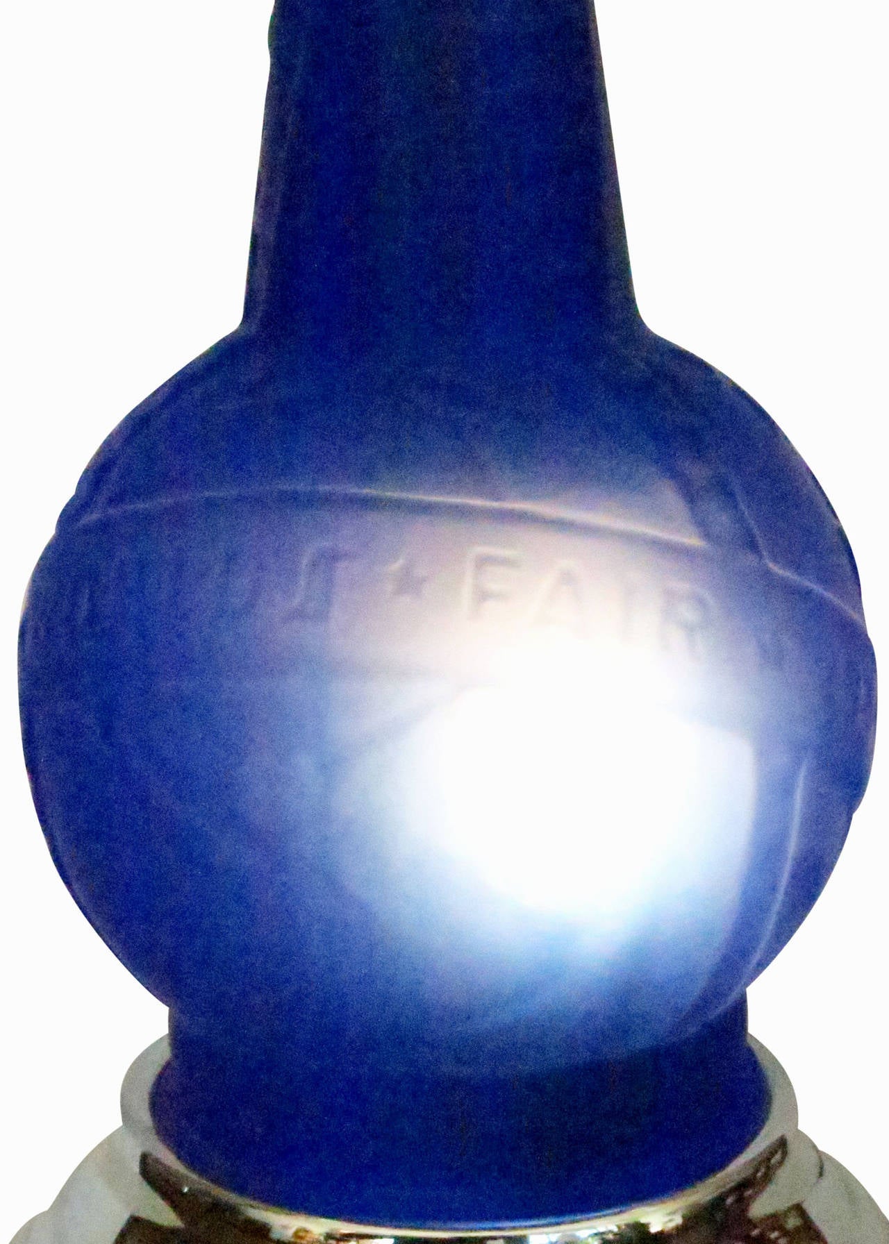 Late 20th Century 1939 World’s Fair Light Up Bottle Airplane Lamp