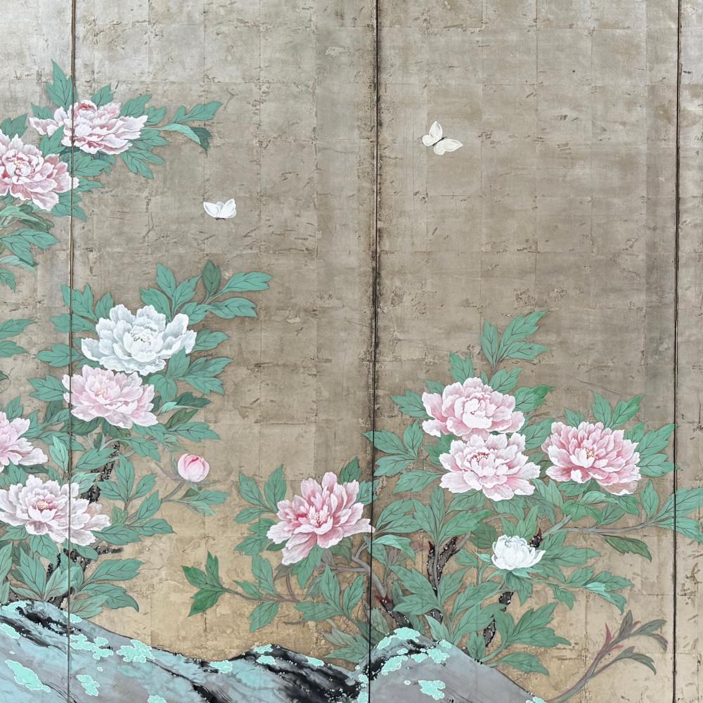 1939 Jahre Japanischer sechsteiliger Raumteiler „Spring Reverie“-Raumteiler (Handbemalt) im Angebot