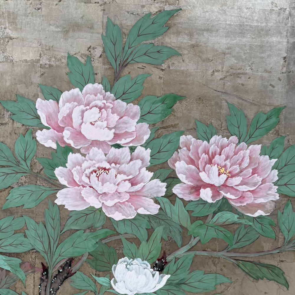 1939 Jahre Japanischer sechsteiliger Raumteiler „Spring Reverie“-Raumteiler im Zustand „Gut“ im Angebot in Fukuoka, JP