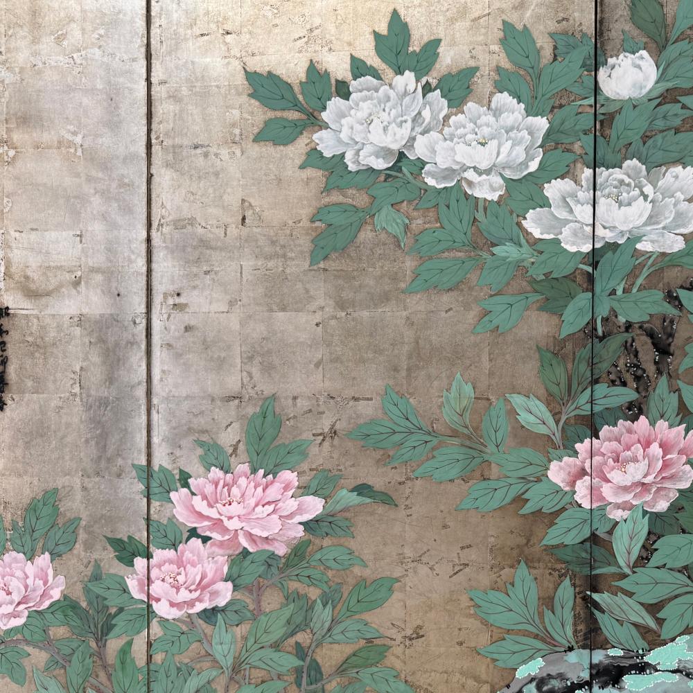 1939 Jahre Japanischer sechsteiliger Raumteiler „Spring Reverie“-Raumteiler im Angebot 2