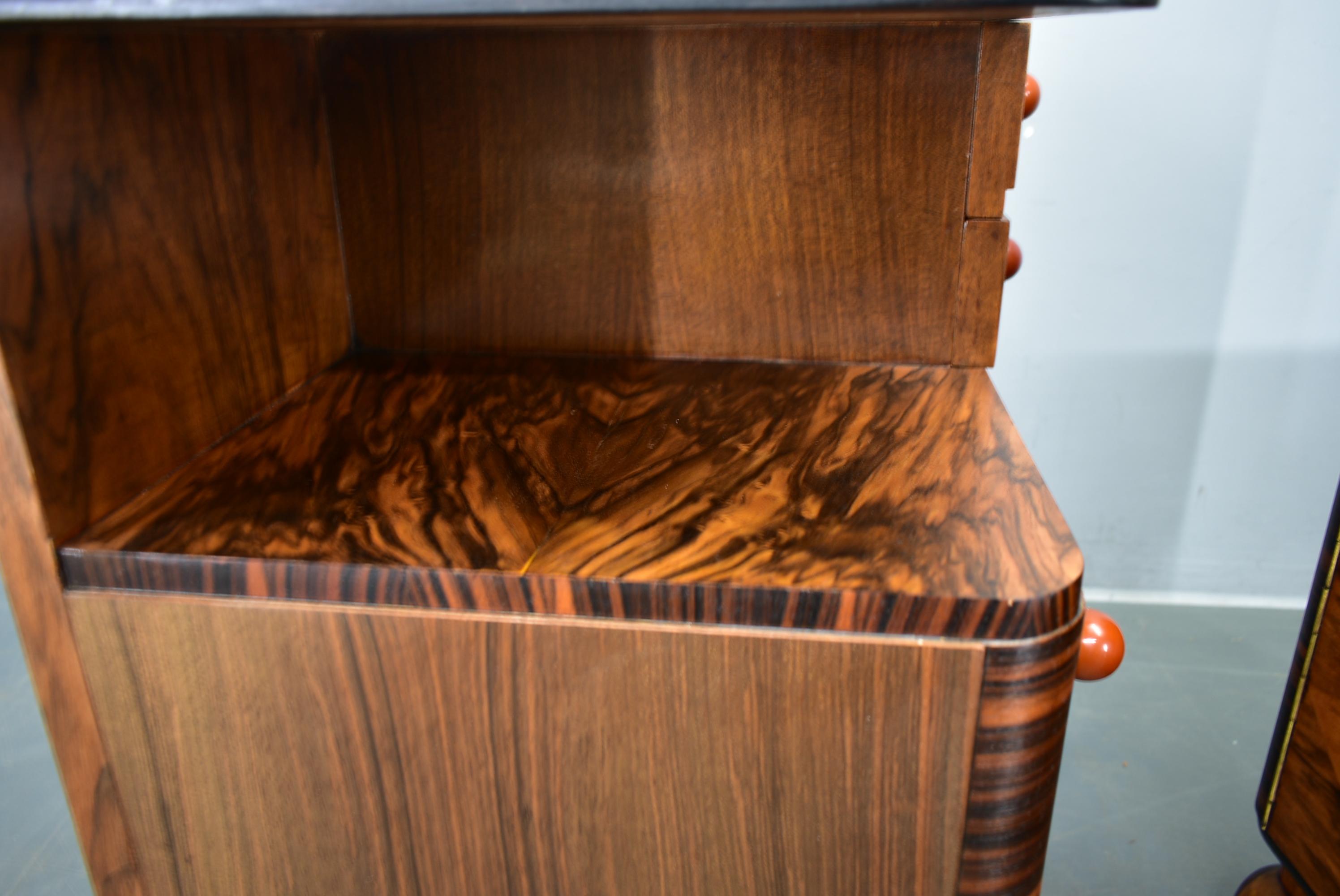 1939s Pair of Art Deco Bedside Tables, Czechoslovakia For Sale 10