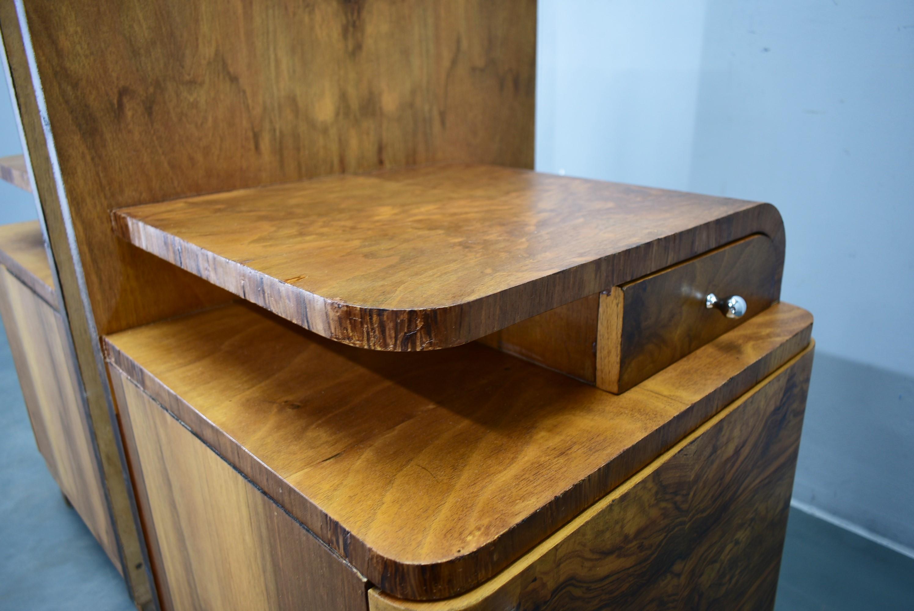 1939s Pair of Art Deco Bedside Tables, Czechoslovakia For Sale 11