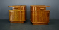 Paire de tables de chevet Art Déco des années 1939, Tchécoslovaquie