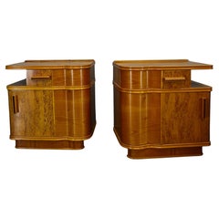 Paire de tables de chevet Art Déco des années 1939, Tchécoslovaquie