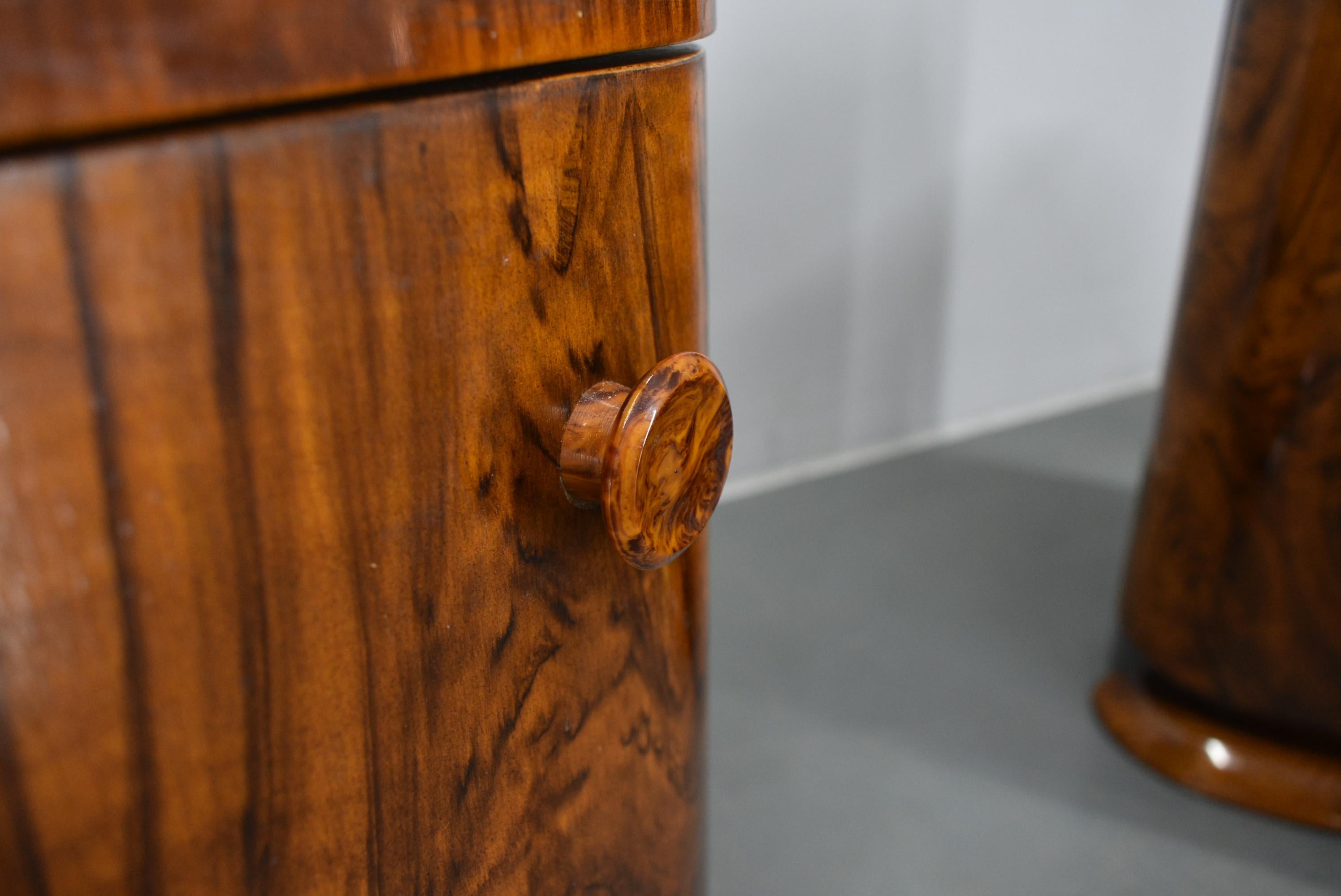 1939s Pair of Rare Art Deco Bedside Tables, Czechoslovakia 10