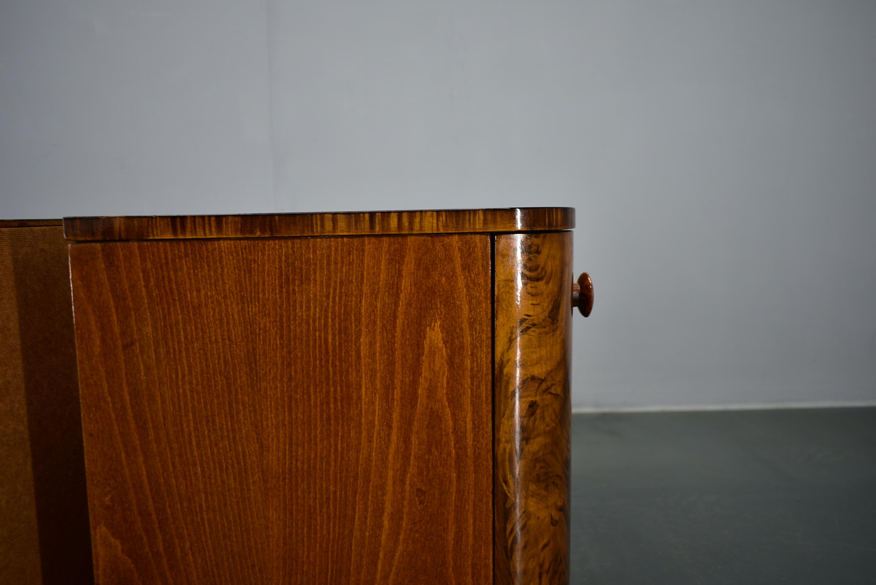 1939s Pair of Rare Art Deco Bedside Tables, Czechoslovakia 4