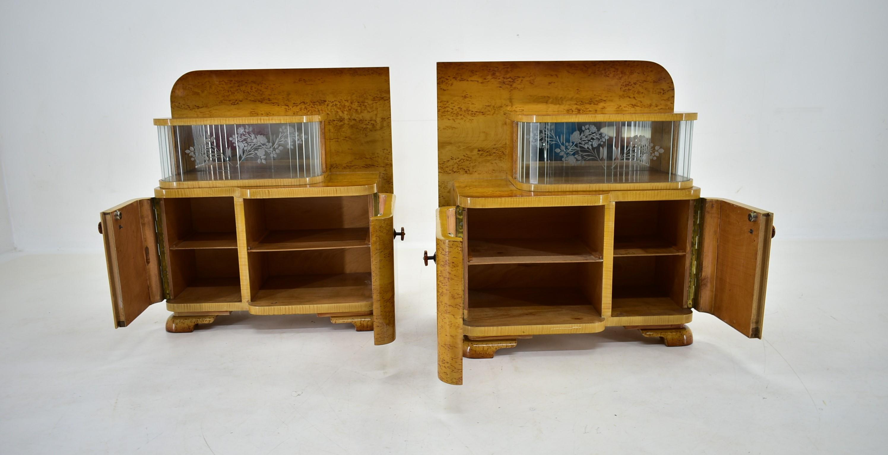 1939s Set of Art Deco Bedside Tables , Czechoslovakia For Sale 6