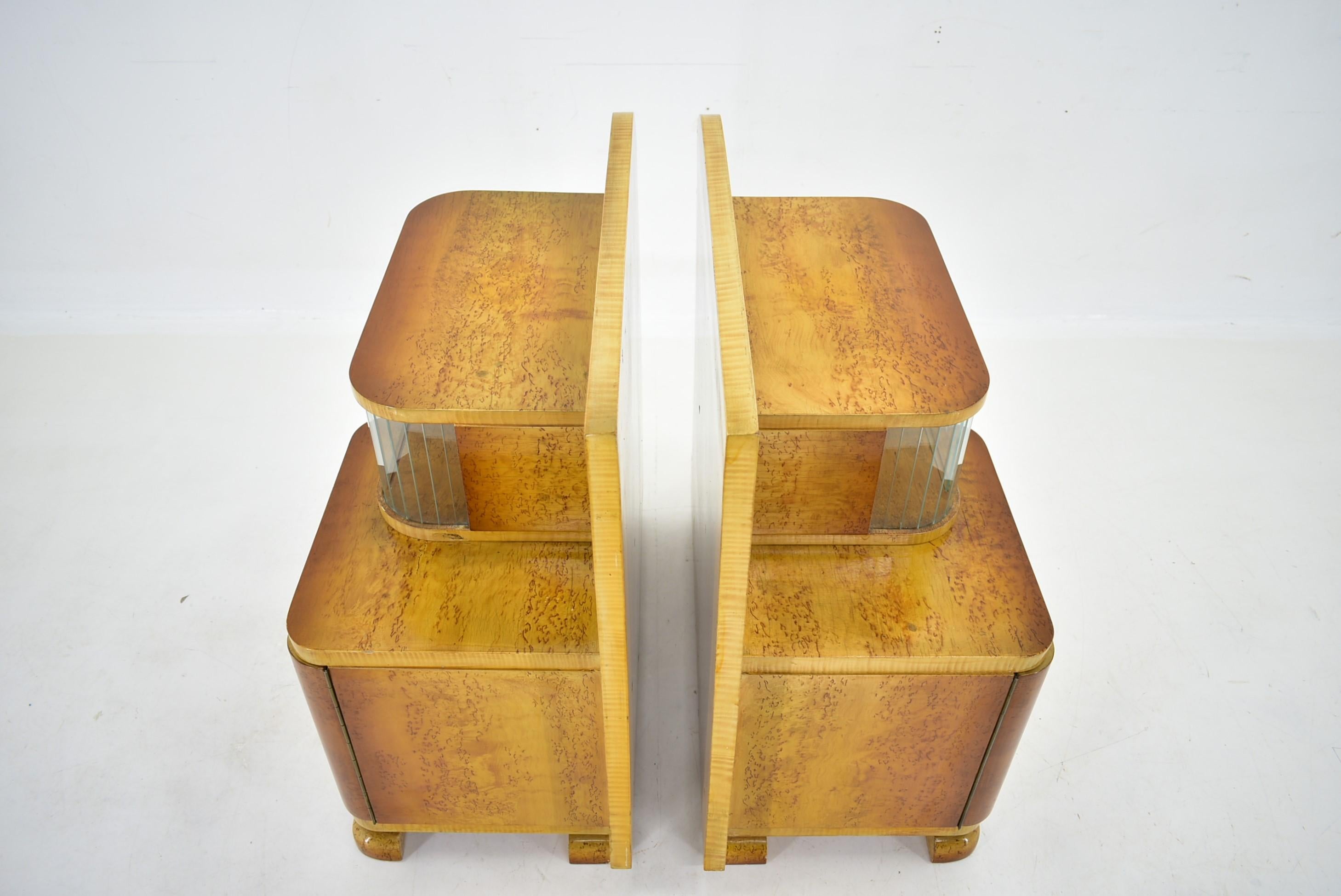 Ensemble de tables de chevet Art Déco des années 1939, Tchécoslovaquie en vente 9