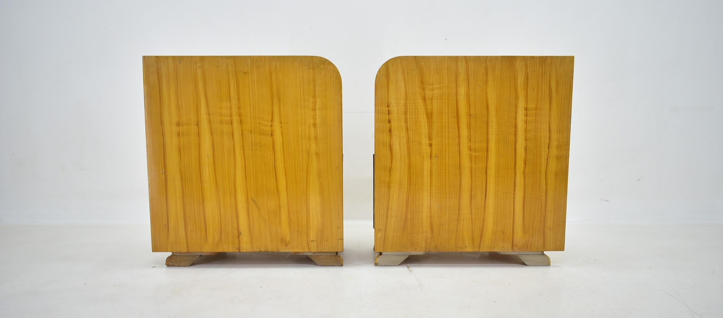 Ensemble de tables de chevet Art Déco des années 1939, Tchécoslovaquie en vente 10
