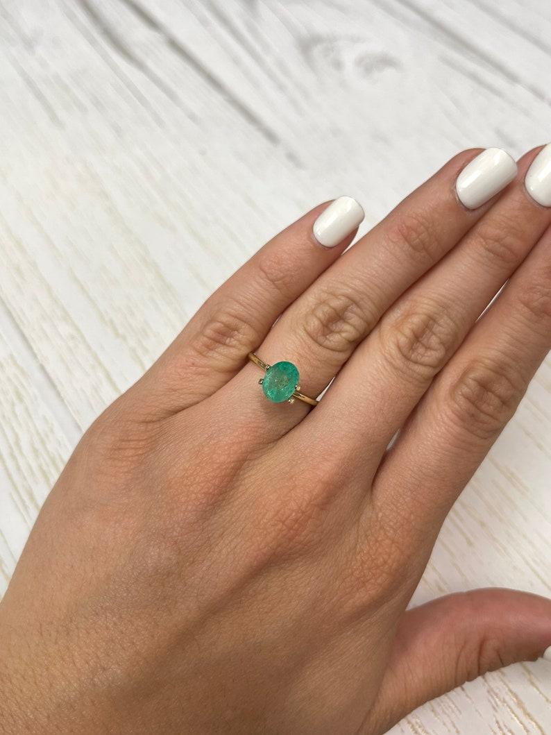 1.93ct Grüner natürlicher loser kolumbianischer Smaragd - Ovalschliff Mai Geburtsstein Edelstein im Angebot 3