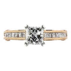 Anello di fidanzamento con diamante taglio principessa da 1.93 carati