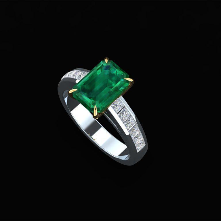1.93ct Zambian Emerald Cocktail Ring In New Condition For Sale In Eugene, OR