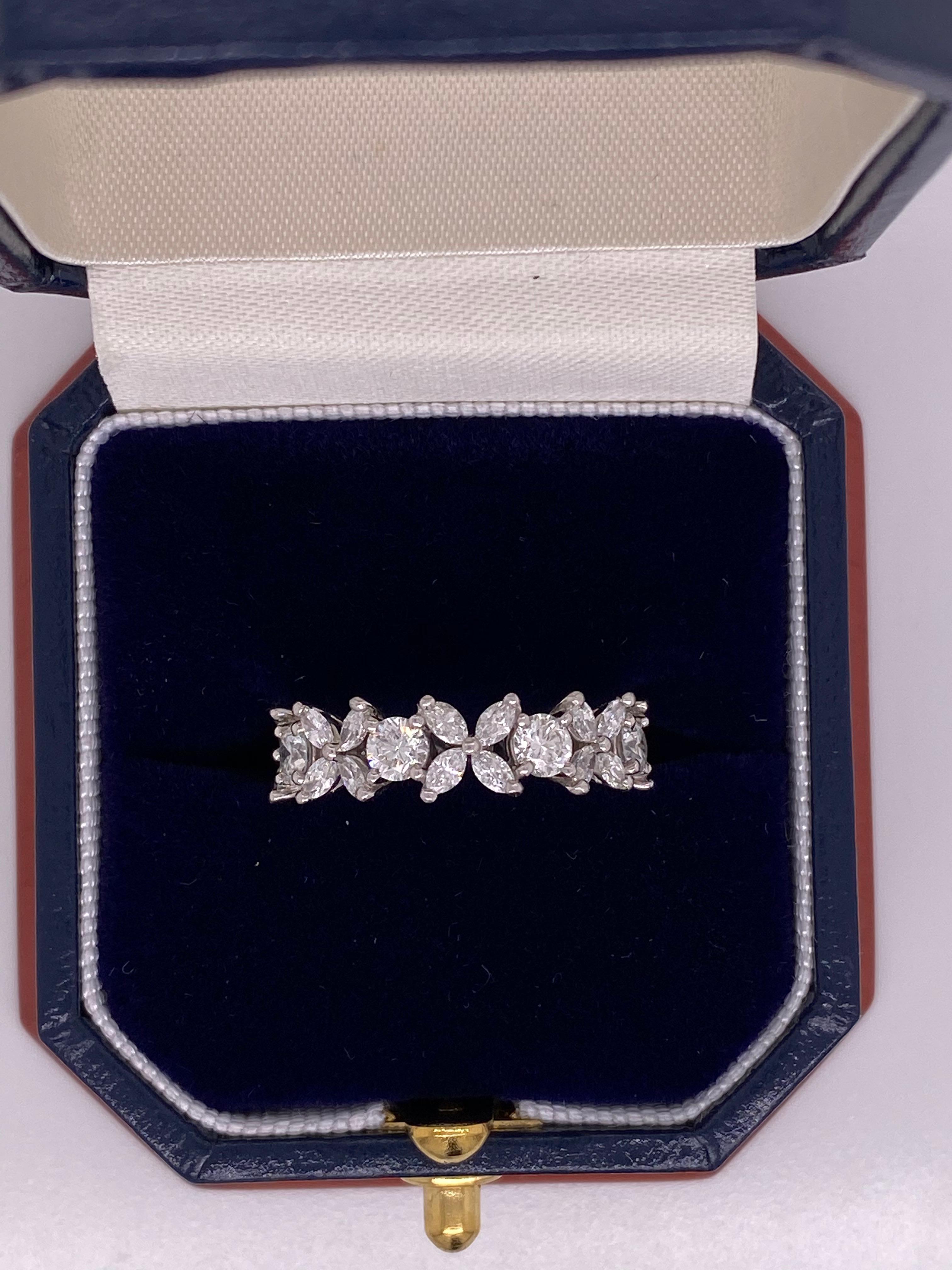 tiffany victoria alternating wedding ring in platinum