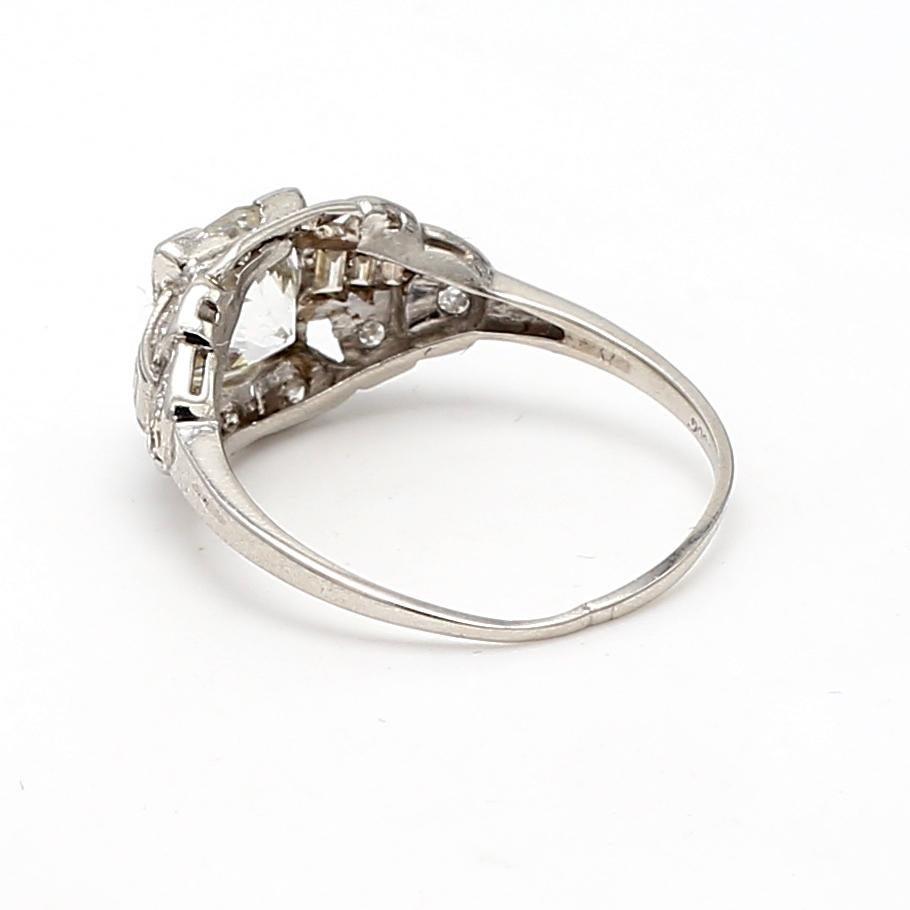 1.94 Carat Circular Brilliant Cut H VS1 Diamond Platinum Engagement Ring For Sale 6