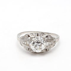 1.94 Carat Circular Brilliant Cut H VS1 Diamond Platinum Engagement Ring