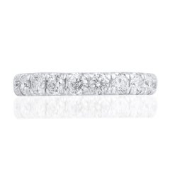 1,94 Karat runder Diamant Ewigkeits-Ehering aus 14K Weißgold