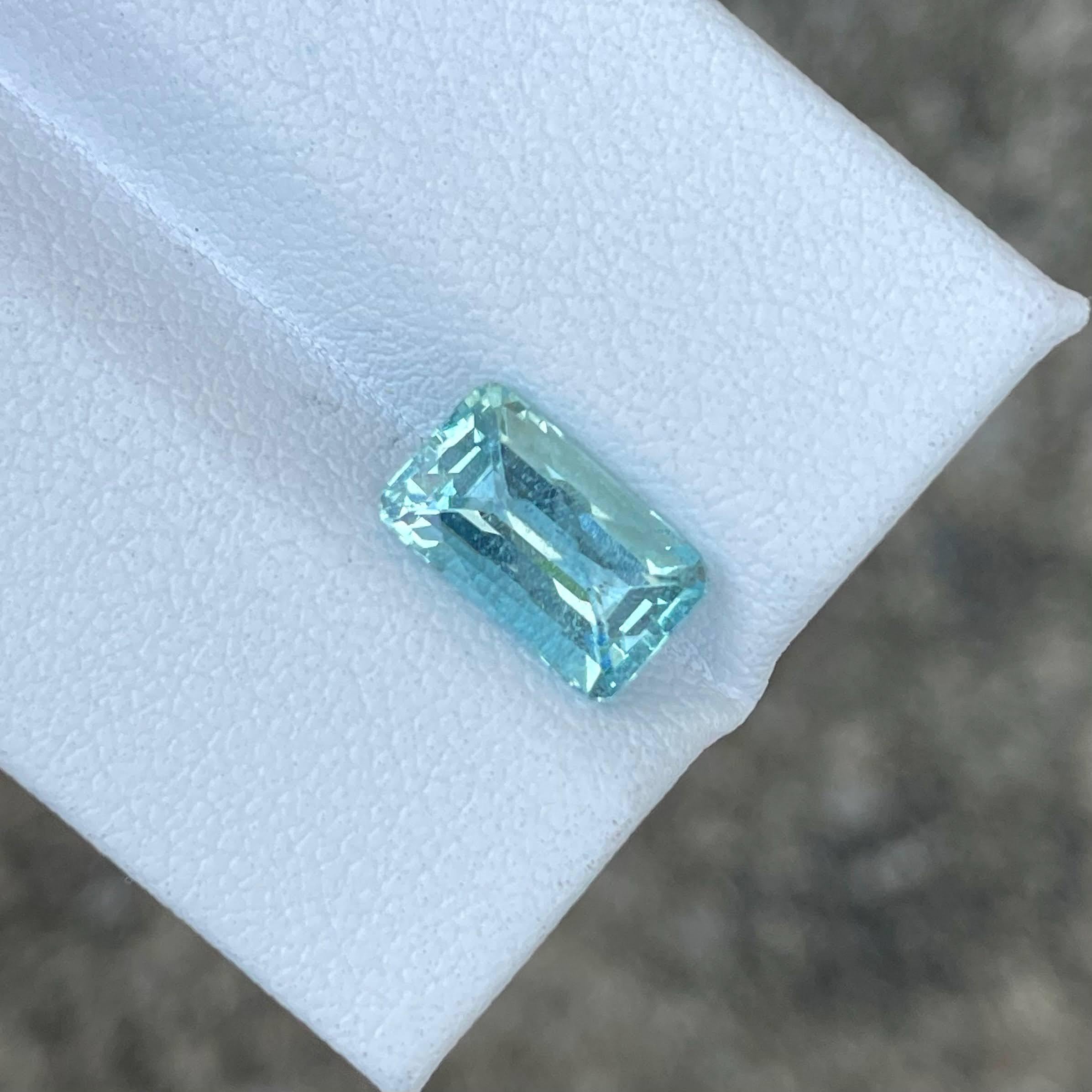 Octagon Cut 1.94 carats Aquamarine Stone Custom Precision Cut Natural African Gemstone For Sale