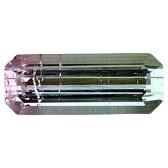 1.94 carats Bicolor Tourmaline Stone Emerald Cut Afghan Gemstone