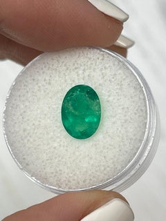 1,94 Ct 10x7,5 Smeraldo ovale colombiano verde sfuso