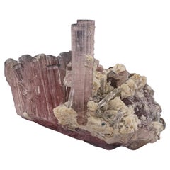 Esemplare di tormalina rubellite a cappuccio blu con albite dall'Afghanistan