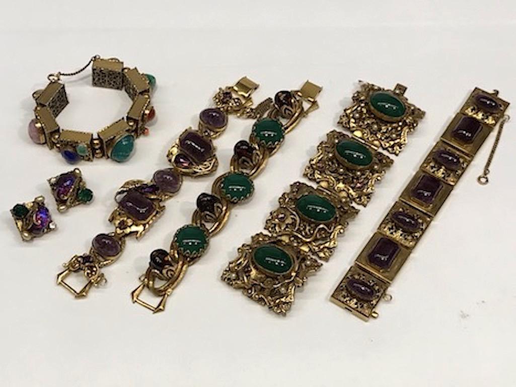 1940/50s Jeweled Clip Earrings 2