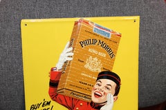 1940s-1950s Philip Morris Tin Sign