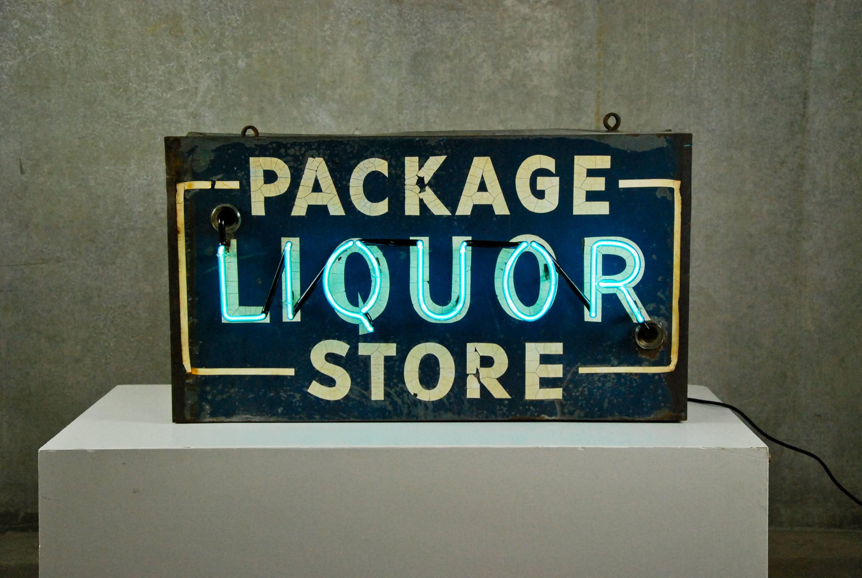 vintage liquor store sign