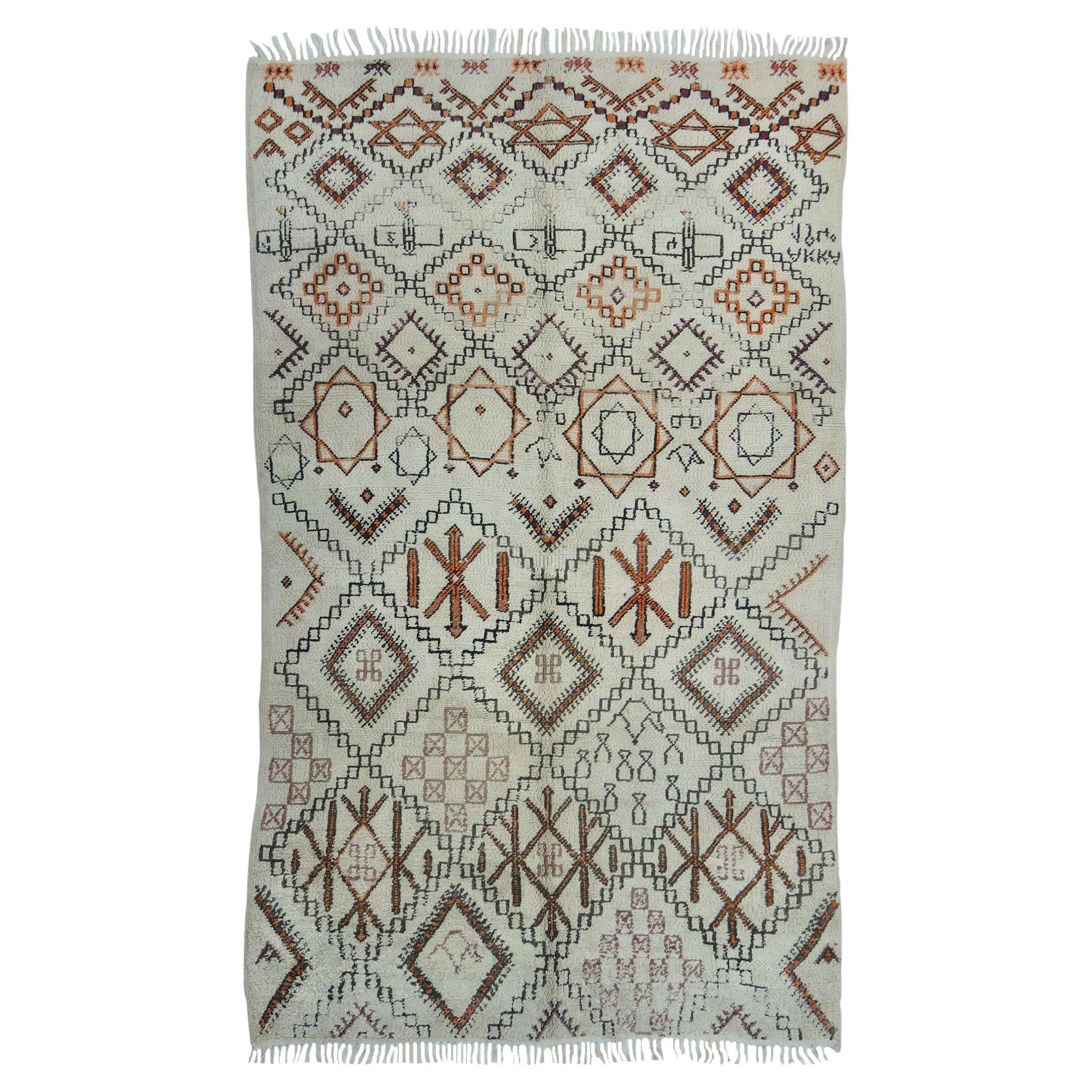 Tappeto antico Beni Ourain del 1940  6'1 X 9'1 in vendita