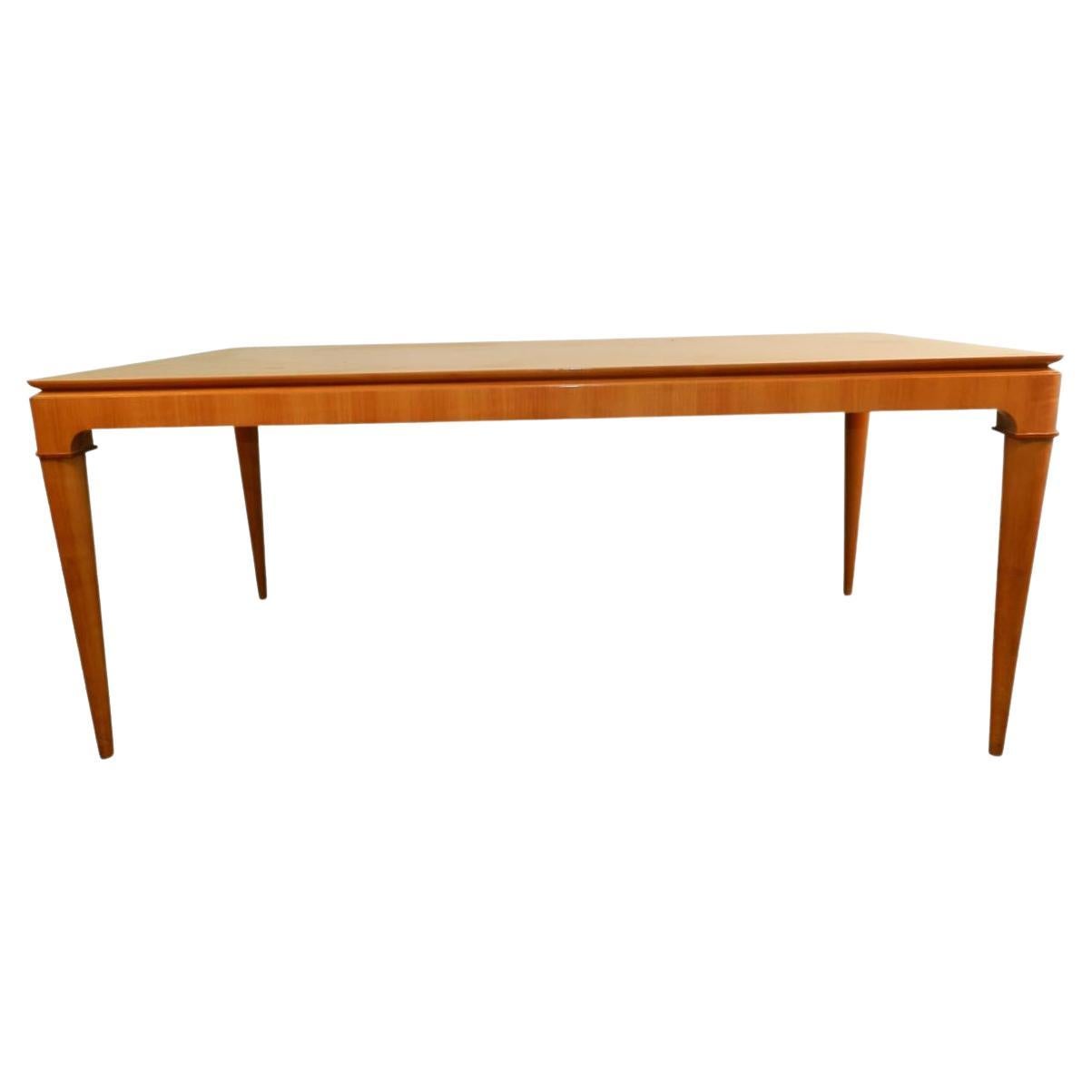1940 Art Deco Cherry Dining Room Table For Sale