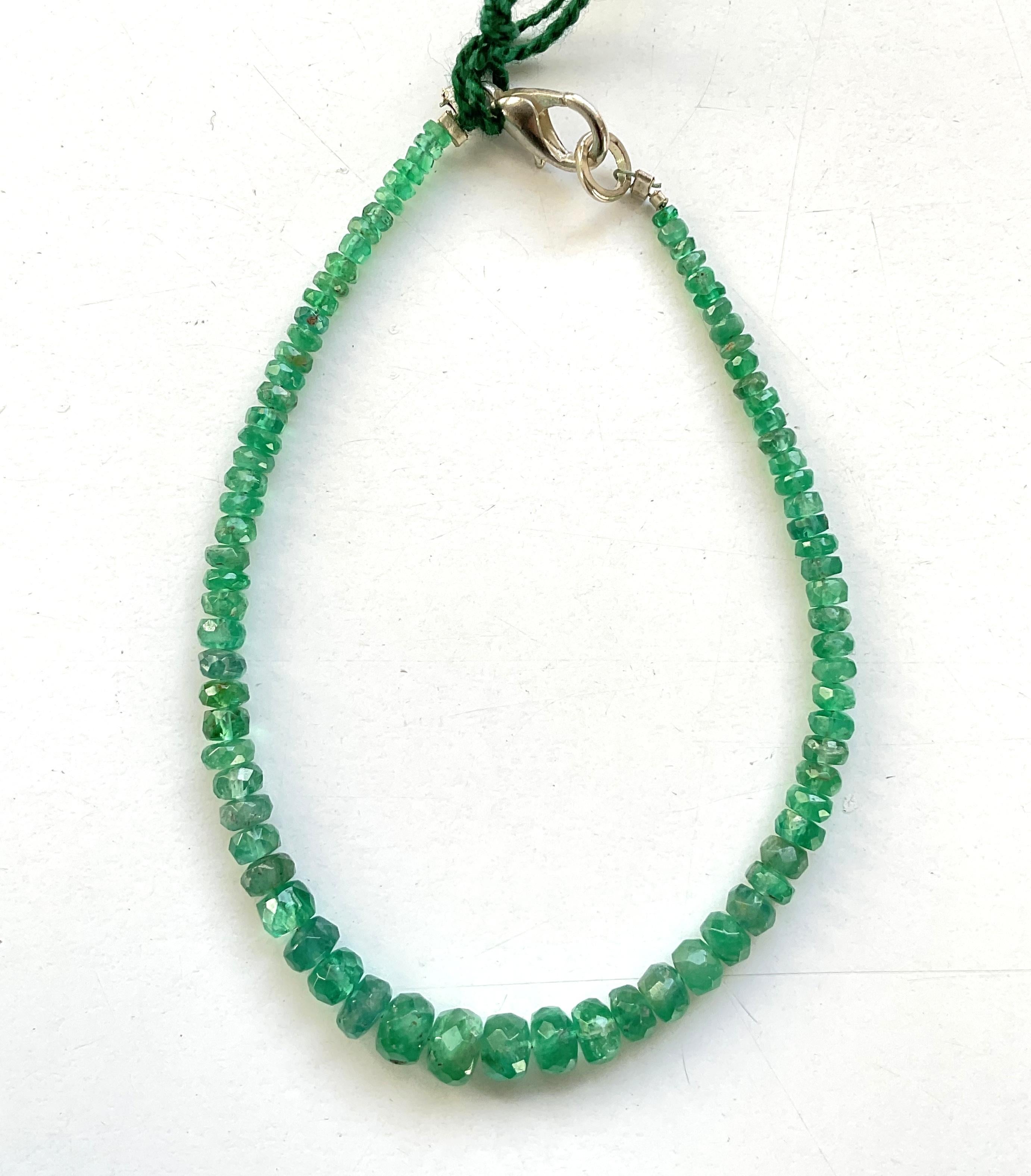 19.40 Carats Panjshir Emerald Faceted Beads For Fine Jewelry Natural Gemstone In New Condition For Sale In Jaipur, RJ
