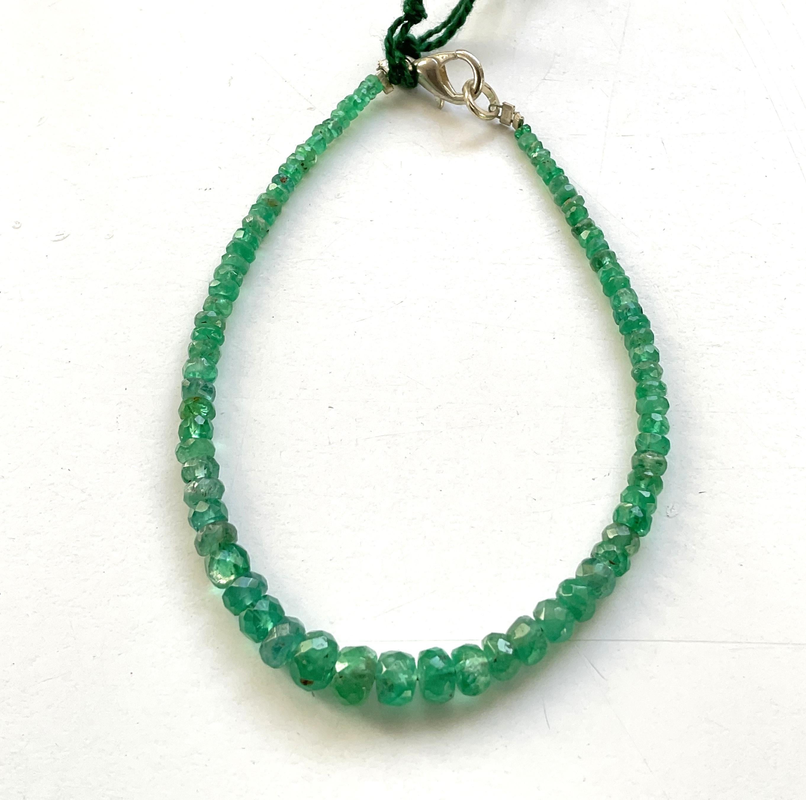 19,40 Karat Panjshir Smaragd Facettierte Perlen für feinen Schmuck Natürlicher Edelstein für Damen oder Herren im Angebot